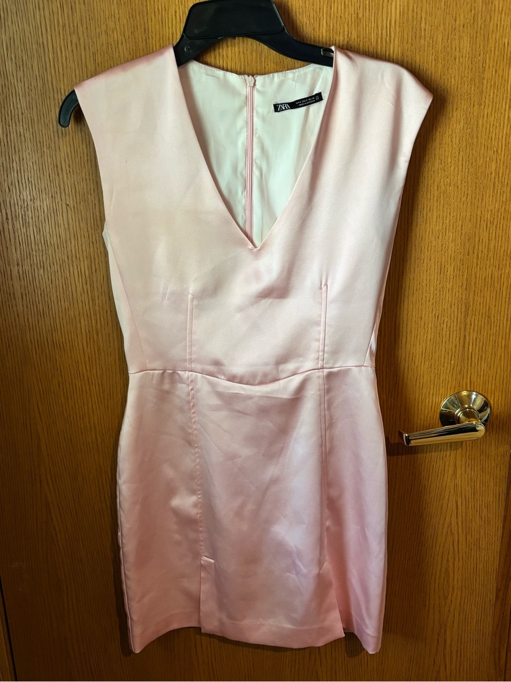 Zara Pink Satin Mini Dress Size Small